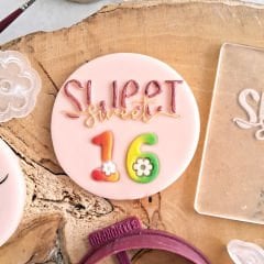 3 Boyutlu Şık ''Sweet'' Şeker Hamuru Kabartma Baskı Kalıbı - Butik Kurabiye, Pasta ve Tatlı Konseptli Kutlamalar İçin