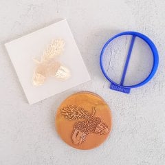 Meşe Palamudu Kurabiye Kabartma Baskı Kalıbı