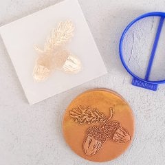 Meşe Palamudu Kurabiye Kabartma Baskı Kalıbı