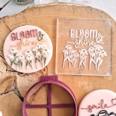3 Boyutlu Bloom Shine Papatya Şeker Hamuru Kabartma Baskı Kalıbı - Bahar, Doğum Günü ve Neşeli Butik Kurabiyeler İçin