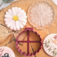 Papatya Kabartma Baskı Set