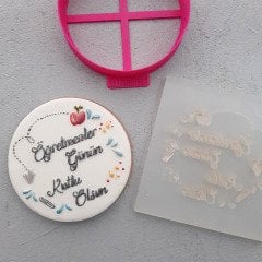 Öğretmenler Günün Kutlu Olsun Kabartma Baskı