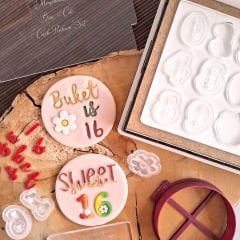 Çiçek Rakam Bas-Çek Set