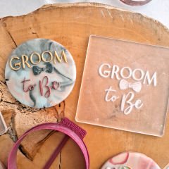 3 Boyutlu ''Groom to Be'' Şeker Hamuru Kabartma Baskı Kalıbı - Bekarlığa Veda Partisi ve Eğlenceli Damat Kurabiyeleri İçin
