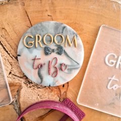 3 Boyutlu ''Groom to Be'' Şeker Hamuru Kabartma Baskı Kalıbı - Bekarlığa Veda Partisi ve Eğlenceli Damat Kurabiyeleri İçin