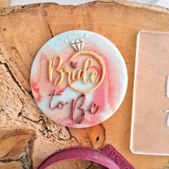 3 Boyutlu ''Bride to Be'' 1 Şeker Hamuru Kabartma Baskı Kalıbı - Bekarlığa Veda Partisi, Kına ve Gelin Hamamı Kurabiyeleri İçin