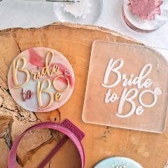 3 Boyutlu ''Bride to Be'' 3 Şeker Hamuru Kabartma Baskı Kalıbı - Bekarlığa Veda Partisi, Kına ve Gelin Hamamı Kurabiyeleri İçin