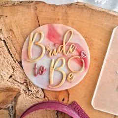 3 Boyutlu ''Bride to Be'' 3 Şeker Hamuru Kabartma Baskı Kalıbı - Bekarlığa Veda Partisi, Kına ve Gelin Hamamı Kurabiyeleri İçin