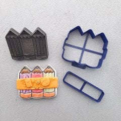 3'lü Kalem Kurabiye Kalıbı