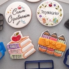 3'lü Kitap Kurabiye Kalıbı