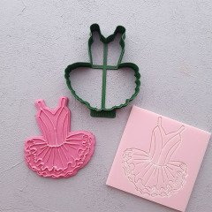 Balerin Elbise Set-1 Kabartma Baskı