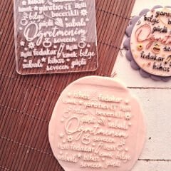 Öğretmenim Doku Kabartma Baskı