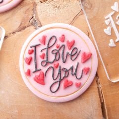 3 Boyutlu ''I Love You'' 5 Şeker Hamuru Kabartma Baskı Kalıbı - Romantik Sevgililer Günü, Nişan ve Yıl Dönümü Kurabiyeleri İçin