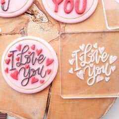 3 Boyutlu ''I Love You'' 5 Şeker Hamuru Kabartma Baskı Kalıbı - Romantik Sevgililer Günü, Nişan ve Yıl Dönümü Kurabiyeleri İçin