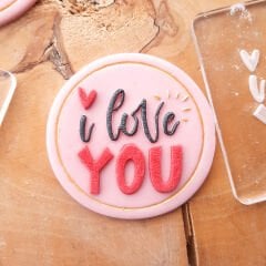 I Love You - 6 Kabartma Baskı