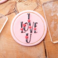 3 Boyutlu ''I Love You'' 7 Şeker Hamuru Kabartma Baskı Kalıbı - Romantik Sevgililer Günü, Nişan ve Yıl Dönümü Kurabiyeleri İçin