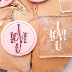 3 Boyutlu ''I Love You'' 7 Şeker Hamuru Kabartma Baskı Kalıbı - Romantik Sevgililer Günü, Nişan ve Yıl Dönümü Kurabiyeleri İçin