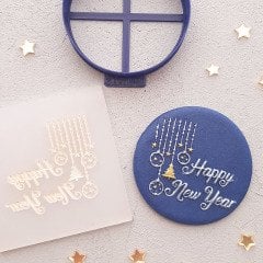 Happy New Year-1 Kabartma Baskı