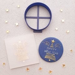 Happy New Year-2 Kabartma Baskı