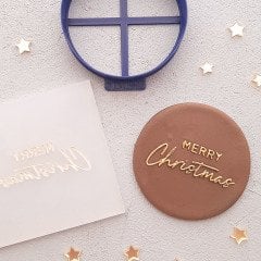 Merry Christmas-3 Kabartma Baskı