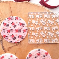 XOXO Doku Kabartma Baskı