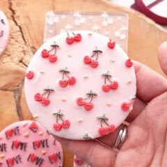3 Boyutlu Vişne (Cherry) Doku Şeker Hamuru Kabartma Baskı Kalıbı - Yaz Temalı, Doğum Günü ve Özel Gün Kurabiyeleri İçin