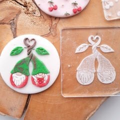 Aşık Vişne (Cherry) Cüceler Kabartma Baskı