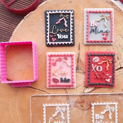 Aşk Pulları Kabartma Baskı Set