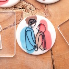 Sevgili - Çift - 6 Kabartma Baskı