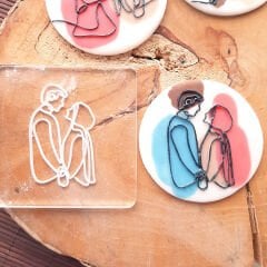 Sevgili - Çift - 6 Kabartma Baskı