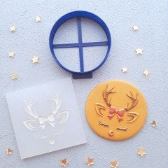 Dişi Geyik Surat Kabartma Baskı