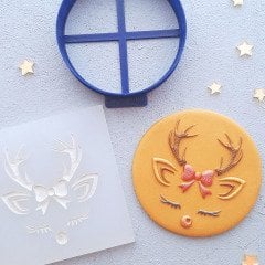 Dişi Geyik Surat Kabartma Baskı