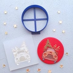 Yeni Yıl Kamyonet Kabartma Baskı