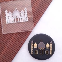 3 Boyutlu Cami Motifli Şeker Hamuru Kabartma Baskı Kalıbı - İftar, Kandil ve Ramazan Kurabiyeleri İçin