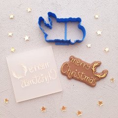 Merry Christmas-6 Kalıplı Kabartma Baskı Set