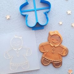 Kurabiye Kadın Kabartma Baskı Set