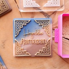 3 Boyutlu ''Hoşgeldin Ramazan'' (Çerçeveli Tasarım) Şeker Hamuru Kabartma Baskı Kalıbı - Ramazan ve İftar Kurabiyeleri İçin