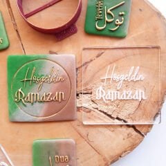 3 Boyutlu ''Hoşgeldin Ramazan'' Şeker Hamuru Kabartma Baskı Kalıbı - İftar, Sahur ve Ramazan Kurabiyeleri İçin