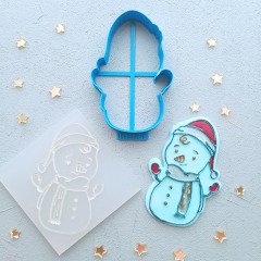 Kardan Adam Kabartma Baskı Set