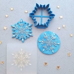 Kar Tanesi - 3 Kabartma Baskı Set