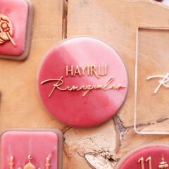 3 Boyutlu ''Hayırlı Ramazanlar'' Şeker Hamuru Kabartma Baskı Kalıbı - İftar, Sahur ve Ramazan Kurabiyeleri İçin