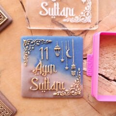 3 Boyutlu ''11 Ayın Sultanı'' (Çerçeveli Tasarım) Şeker Hamuru Kabartma Baskı Kalıbı - Ramazan ve İftar Kurabiyeleri İçin