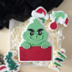 İsim Çerçeveli Grinch Şeker Hamuru Kalıbı #130