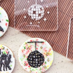 3 Boyutlu ''Disko Topu'' Şeker Hamuru Kabartma Baskı Kalıbı - Retro Parti ve Doğum Günü Kurabiyeleri İçin