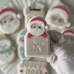 Çerçeveli Noel Baba Şeker Hamuru Kalıbı #170