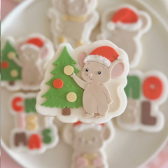 Çam Ağaçlı Fare Şeker Hamuru Kalıbı #202
