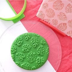 Monstera Yaprak Kabartma Baskı