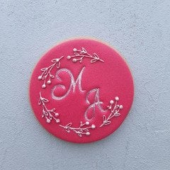 Nişan Çelenk Çerçeve Kabartma Baskı