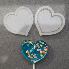 Kalp Lolipop Çıngırak Kalıp