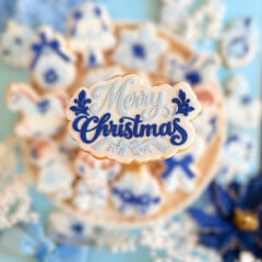 Merry Christmas Yazılı Şeker Hamuru Kalıbı #3236